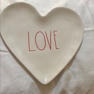 Rae Dunn Heart-Shaped Love Plate